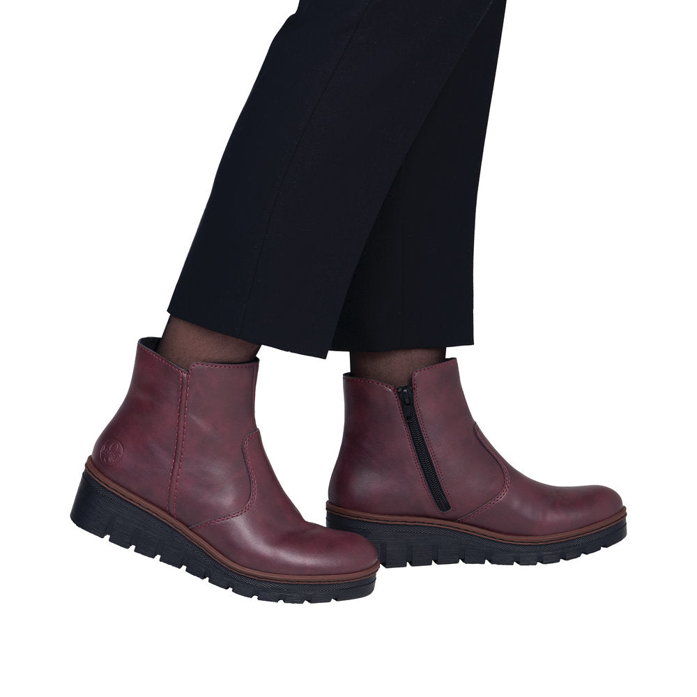 Rieker Burgundy Ankle Boot|X916535