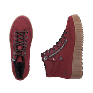 Rieker Red Mini Wedge Ankle Boot|Y610435