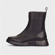 Load image into Gallery viewer, Black leather boot on a light gray background
