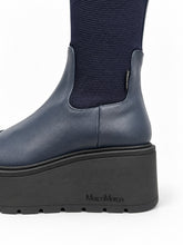 Load image into Gallery viewer, Marco Moreo Navy Knee-High Platform Boots | A134JPB
