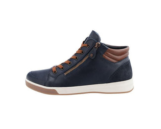 Ara Soft Leather Blue Ankle Boots|122449992N