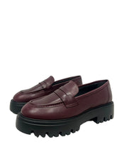 Load image into Gallery viewer, KMB Burgundy Leather Chunky Loafers
