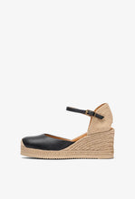 Load image into Gallery viewer, Unisa black Leather Espadrille|CACE26BK
