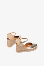 Load image into Gallery viewer, Unisa Gold Leather Espadrille|CASTIL26G
