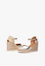 Load image into Gallery viewer, Unisa Gold Leather Espadrille|CASTIL26G
