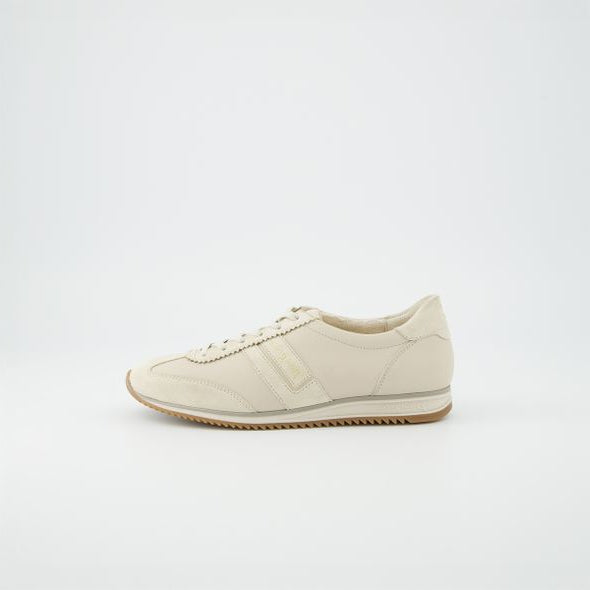 Paul Green Beige Leather Retro Trainer|5453159