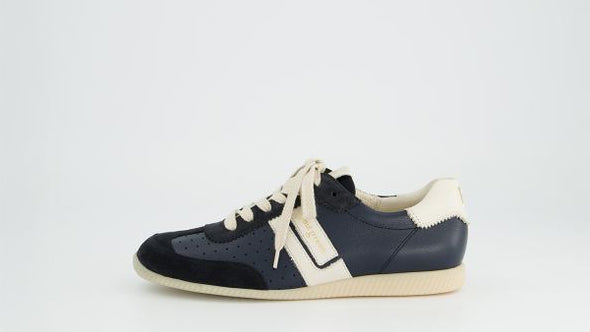 Paul Green Navy Leather Trainer|5490059