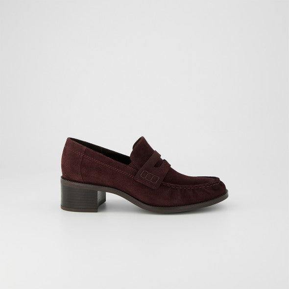 Paul Green Burgundy Suede Loafer|1260004
