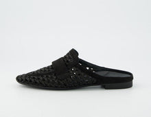 Load image into Gallery viewer, Black woven loafer on a white background
