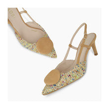 Load image into Gallery viewer, Lodi Leather and Multicolor Fabric Sling Back|NIVISC1
