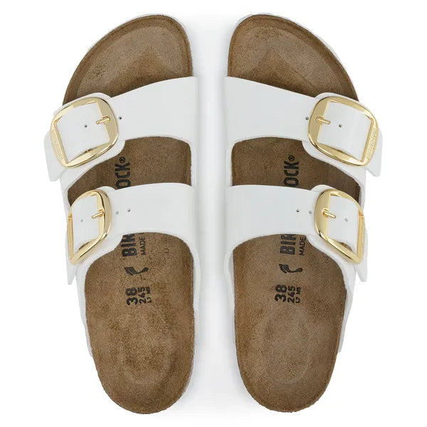 Birkenstock Arizona Big Buckle Birko-Flor Patent White|1019818