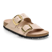 Load image into Gallery viewer, Birkenstock Arizona Big Buckle Natural Leather Patent New Beige|1026553P

