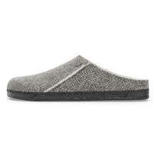 Load image into Gallery viewer, Gray slipper with a white stripe on a white background
