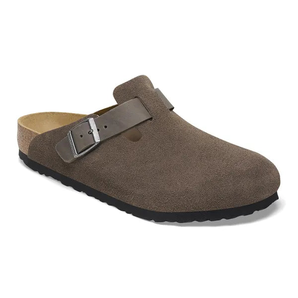 Birkenstock Boston Mixed Leather Concrete Gray| 1029210