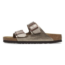 Load image into Gallery viewer, Birkenstock sandal with metallic buckle on a white background
