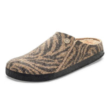 Load image into Gallery viewer, Zebra-patterned slipper on a white background
