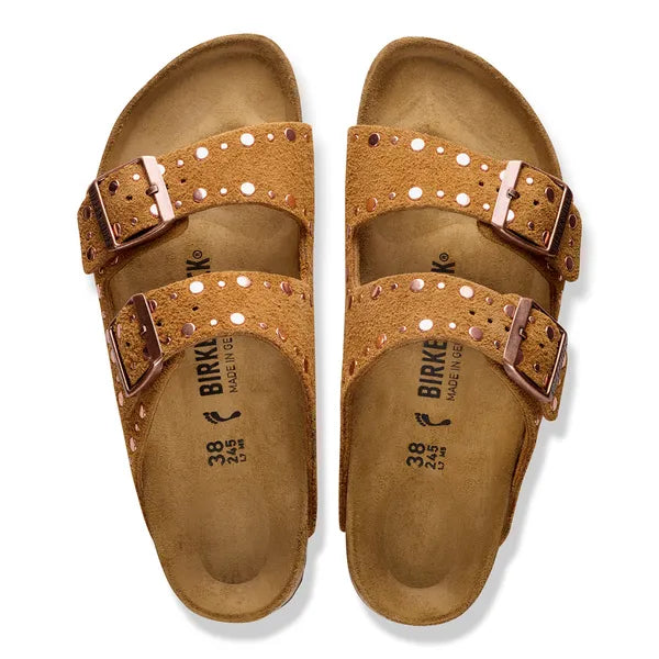 Birkenstock Arizona Rivet  Suede Leather Mink|1031731