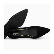 Load image into Gallery viewer, Lodi Black Suede Court Shoe|GENIUSC221
