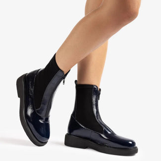 Unisa Superlight Navy Blue Ankle Boot |FOGGIABLU