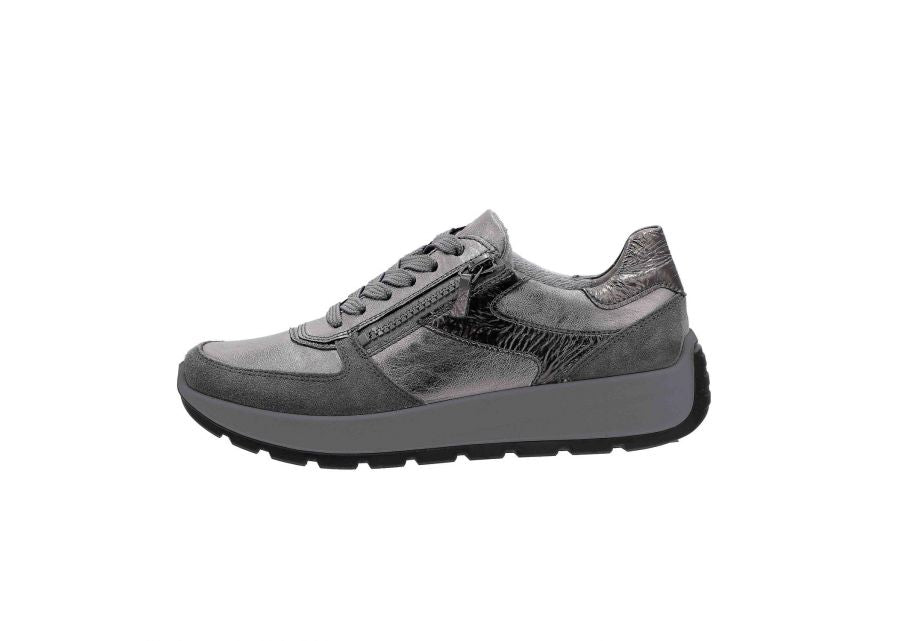 Gray sneaker on a white background