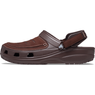Brown sandal with a strap on a transparent background