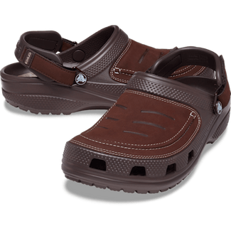 Brown sandal with a strap on a transparent background