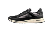 Load image into Gallery viewer, Ara Wide Fit Black Soft Leather Trainer|122482601
