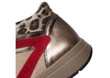 Load image into Gallery viewer, Close-up of a shoe with leopard print and red accents on a white background

