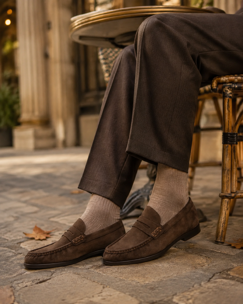 Paul Green Soft Brown Suede Loafer|1228001