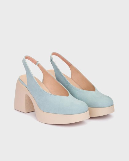 Wonders baby Blue Platform Sling Back|H4990A