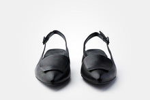 Load image into Gallery viewer, Pair of black sandals on a white background
