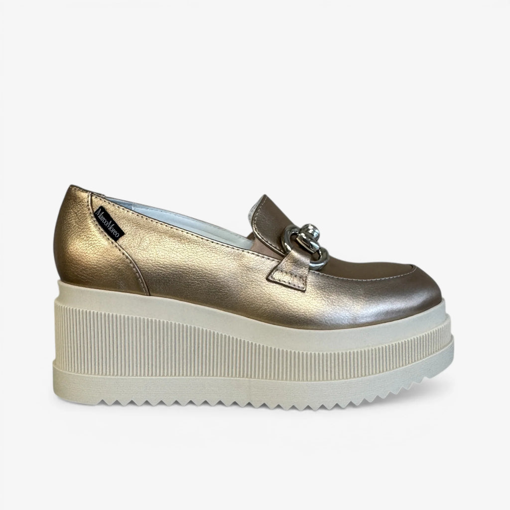 Marco Moreo Gold Platform Loafer|XA061JOR