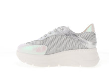 Load image into Gallery viewer, Jose Saenz White and Silver Trainer|2311WHT
