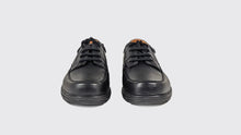 Load image into Gallery viewer, Pair of black leather shoes on a white background
