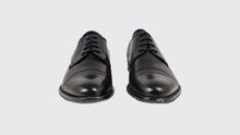 Load image into Gallery viewer, Pair of black dress shoes on a light gray background
