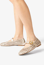 Load image into Gallery viewer, Unisa Gold Braided Leather Mary Jane|BALZAG
