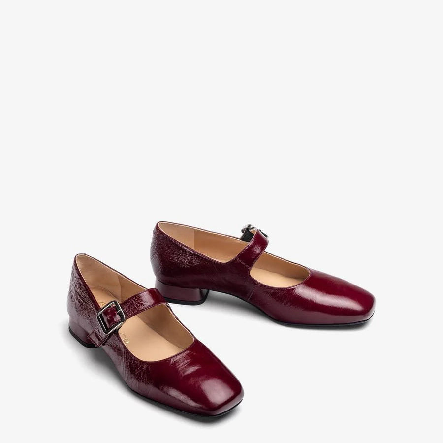 Unisa Burgundy Patent Mary Jane|CULVERBOR