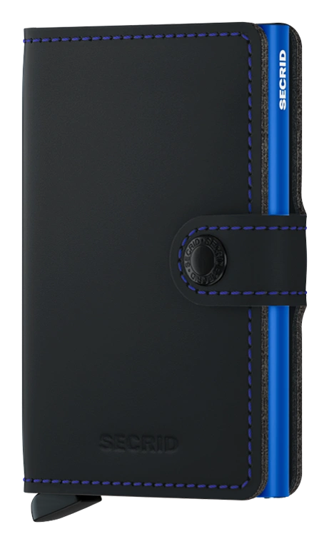 Secrid Matte Wallet - Black & Blue.
