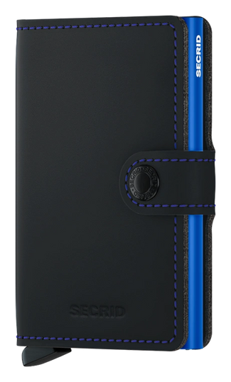 Secrid Matte Wallet - Black & Blue.