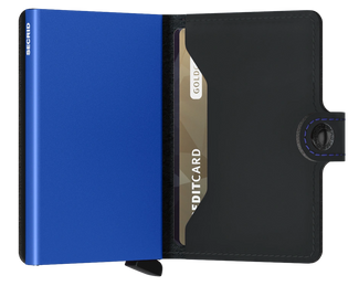 Secrid Matte Wallet - Black & Blue.