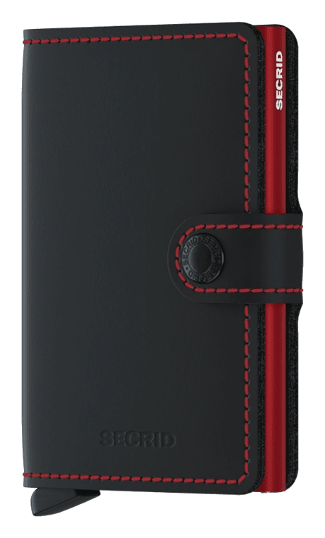 Secrid Matte Wallet -Black & Red.