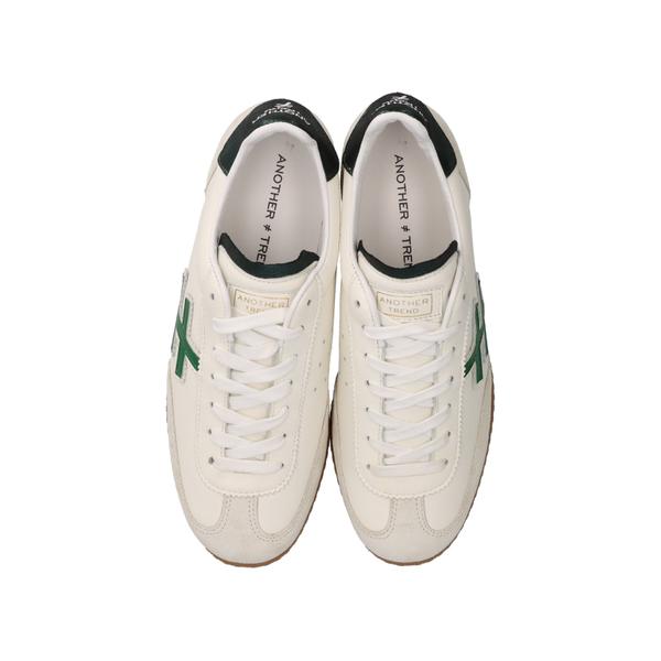 Another Trend Natur, White and Green Trainer|A0780490