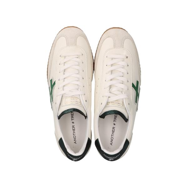 Another Trend Natur, White and Green Trainer|A0780490