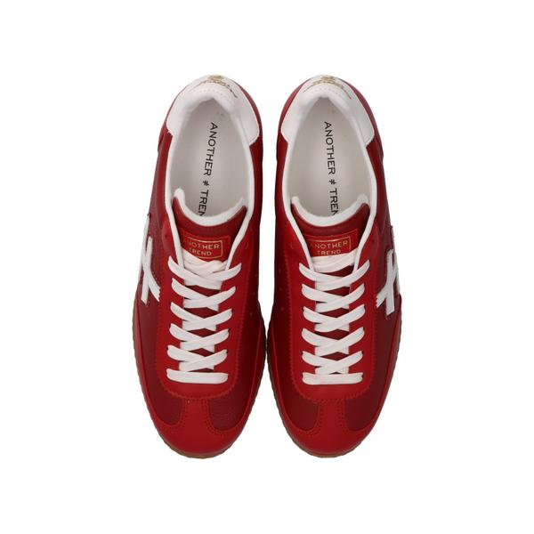 Another Trend Red and White Trainer|A0781817