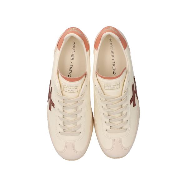 Another Trend Multi Beige and Coral Trainer|A078T389