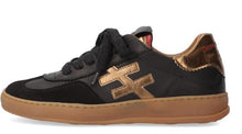Load image into Gallery viewer, Brown Another Trend  sneaker with gold accents on a white background
