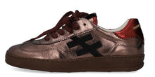 Load image into Gallery viewer, another trend Bronze sneaker with red and black accents on a white background
