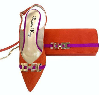 Karen Koo Z8186ORG- Sling back.