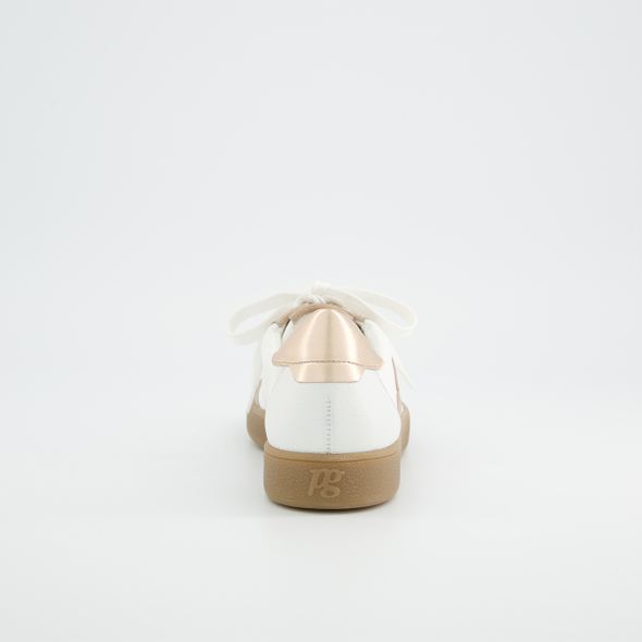 Paul Green White and Beige Suede Trainer|5437119