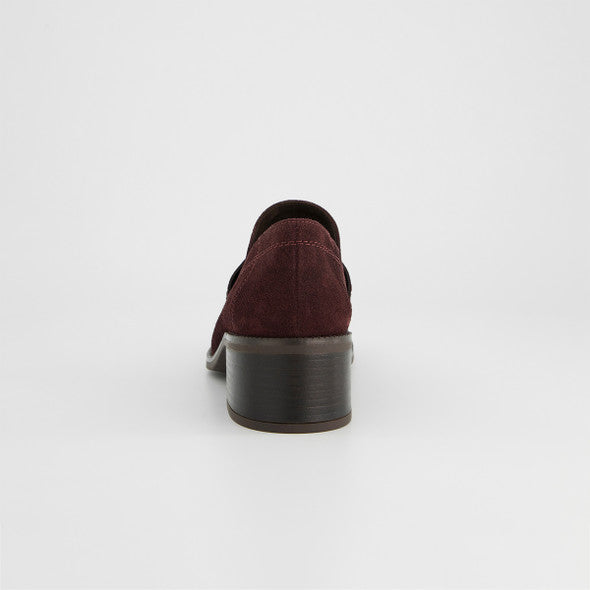 Paul Green Burgundy Suede Loafer|1260004